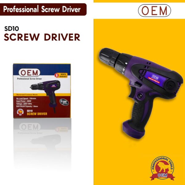 OEM Electric Screwdriver SD10 in action with low noise and vibration, suitable for home and professional projects.