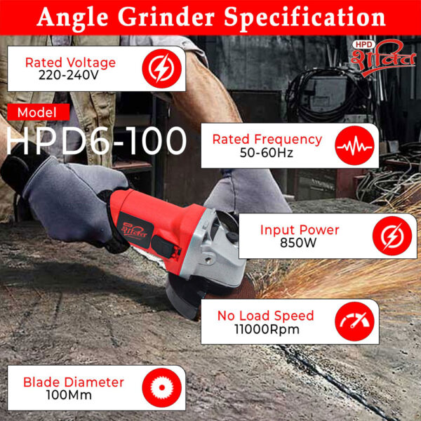 specification of compact and powerful 850W hand cutter