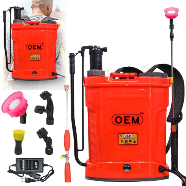 OEM 2in1 Battery & Hand Operated 12V12A 20L Agriculture knapsack Sprayer with Free Gun | Heavy Battery | Heavy Copper Motor for High Pressure