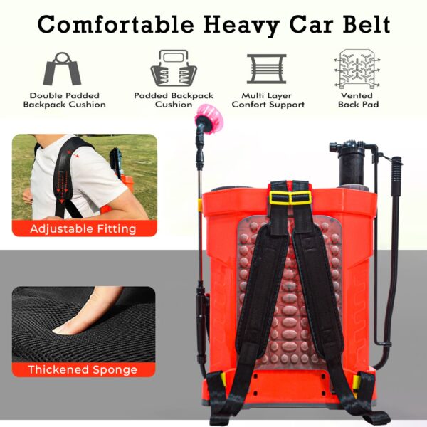 OEM 2in1 Battery & Hand Operated 12V12A 20L Agriculture knapsack Sprayer with Free Gun | Heavy Battery | Heavy Copper Motor for High Pressure - Image 5