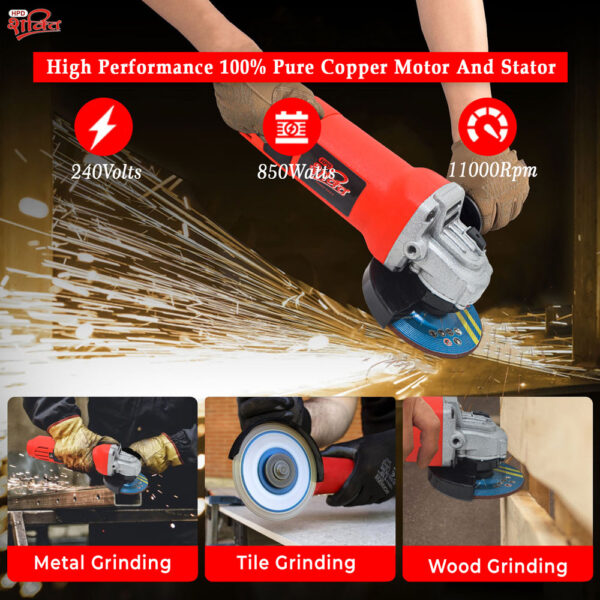 high performance 850w angle grinder machine 803 for metal, tile, wood grinding