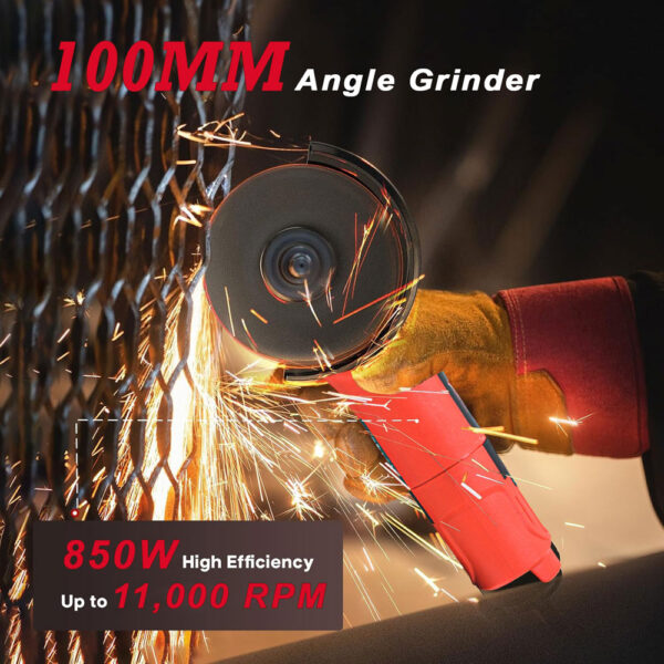 4 inch, 850w angle grinder with combo 5 blades, 100mm