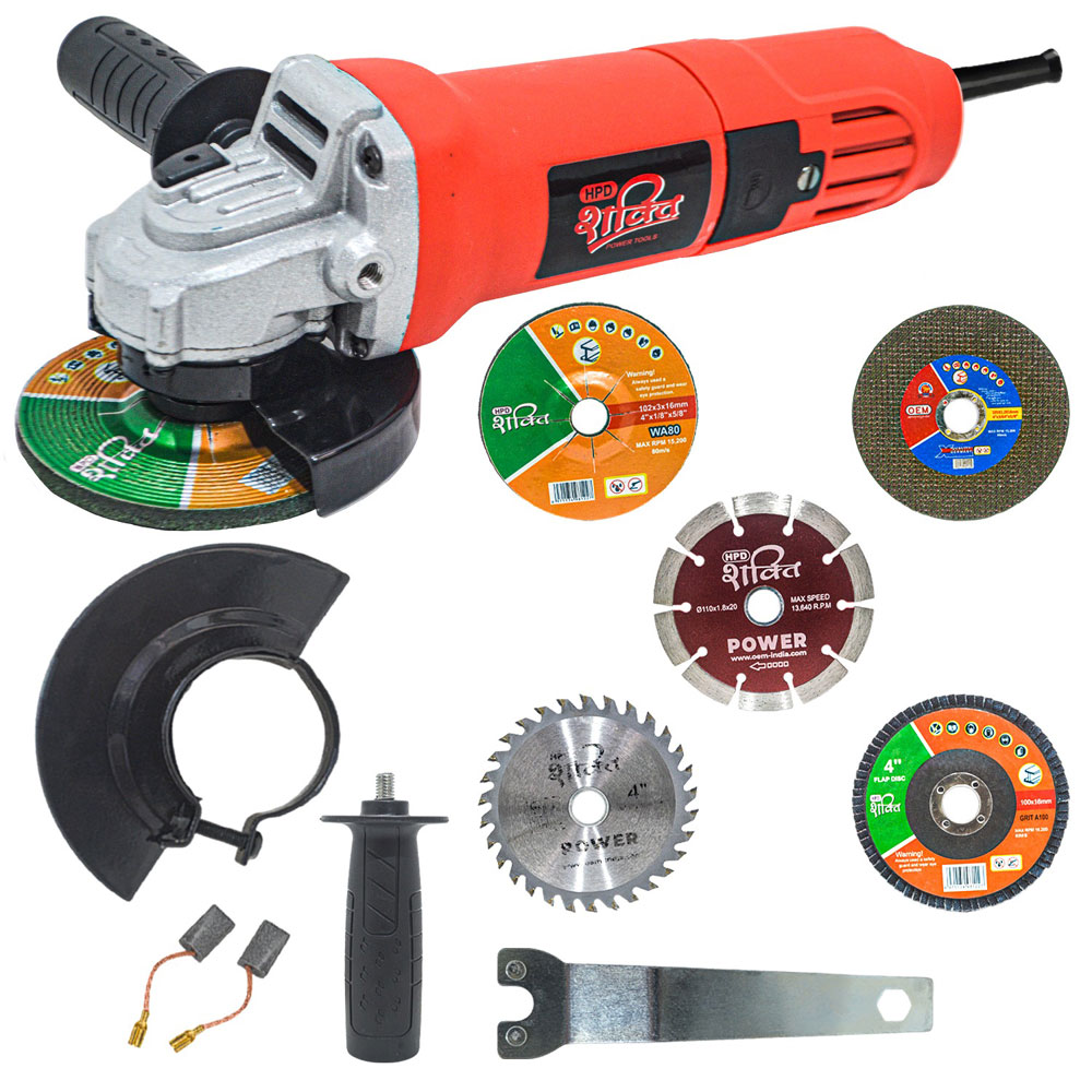 heavy duty angle grinder with 5 blade combo set