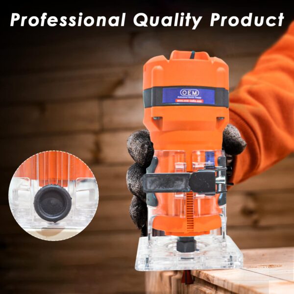 OEM Professional Electric Wood Trimmer Router 800W Full Copper Motor | 6-Month Warranty | No Load Speed 32000R/Min | Low-Noise Tool for Wood | Ideal for Cutting | Adjustable Base Woodworking Tool - Image 3